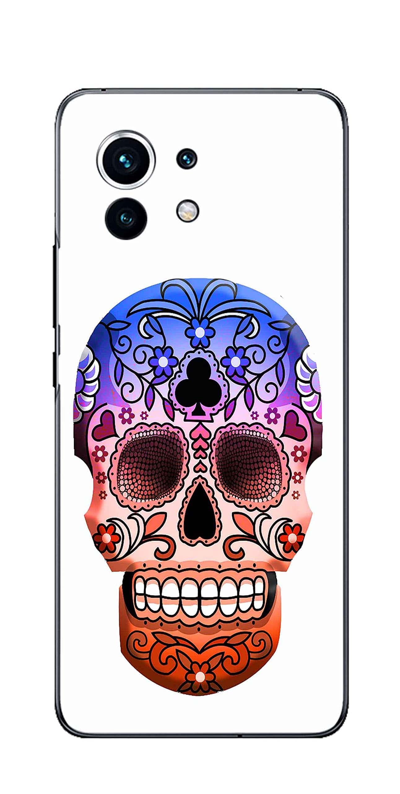 ONOZO Cover for Xiaomi Mi 11 Design Skull on White Background