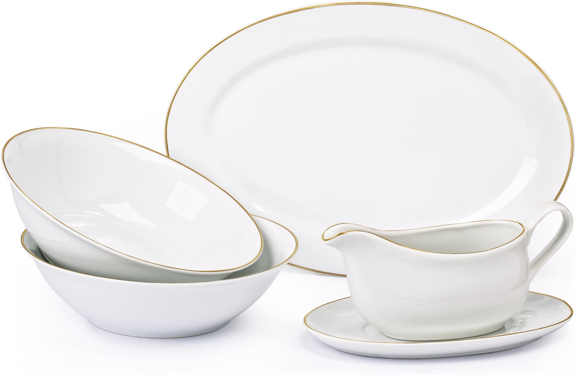5 Piece Gold Line Serving Set