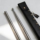 Metal Drum Sticks, Weighted Stainless Steel Drumsticks for Practice | Heavy Duty Metal Drumsticks for Wrist Strength, Speed, Control &amp; Endurance Training with Drumsticks Bag