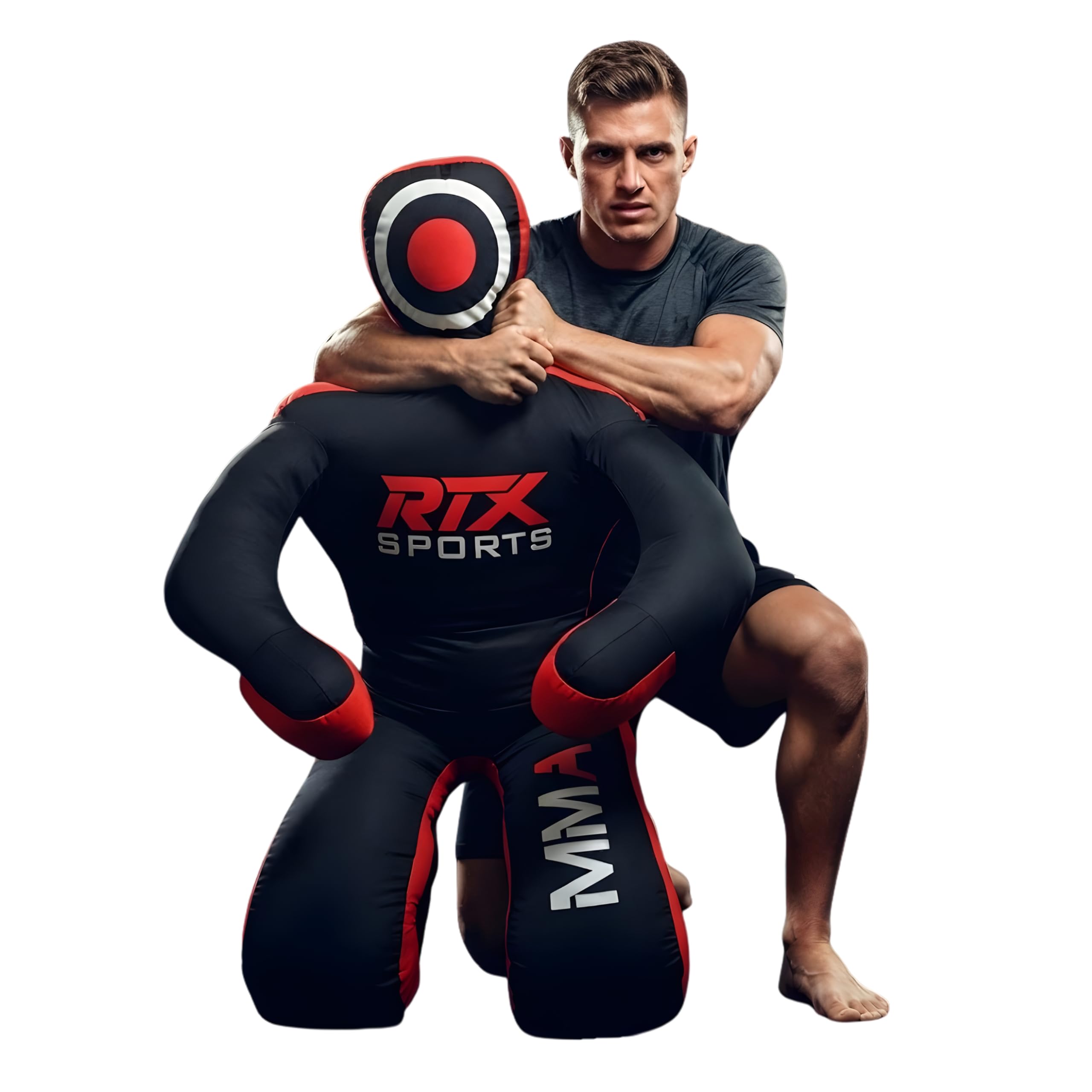 RTX MMA Judo Grappling Dummy Boxing Bag Brazilian Jiu Jitsu Sitting Position Dummy Wrestling Martial Arts Submission Self-Defence Karate Training Dummy Canvas - Unfilled