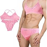liuun Lingerie Set For Men, Sexy Bra And Underwear G String Exotic Man GayPanty, Sissy Panties Femboy,