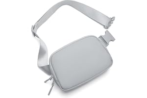 GITUS Belt Bag Fanny Pack Crossbody Bags for Women Two-Way Zip Closure Fashion Waist Packs with Adjustable Strap Teen Girl Gifts Trendy Stuff Gifts for Women Teenage Girls (Grey)