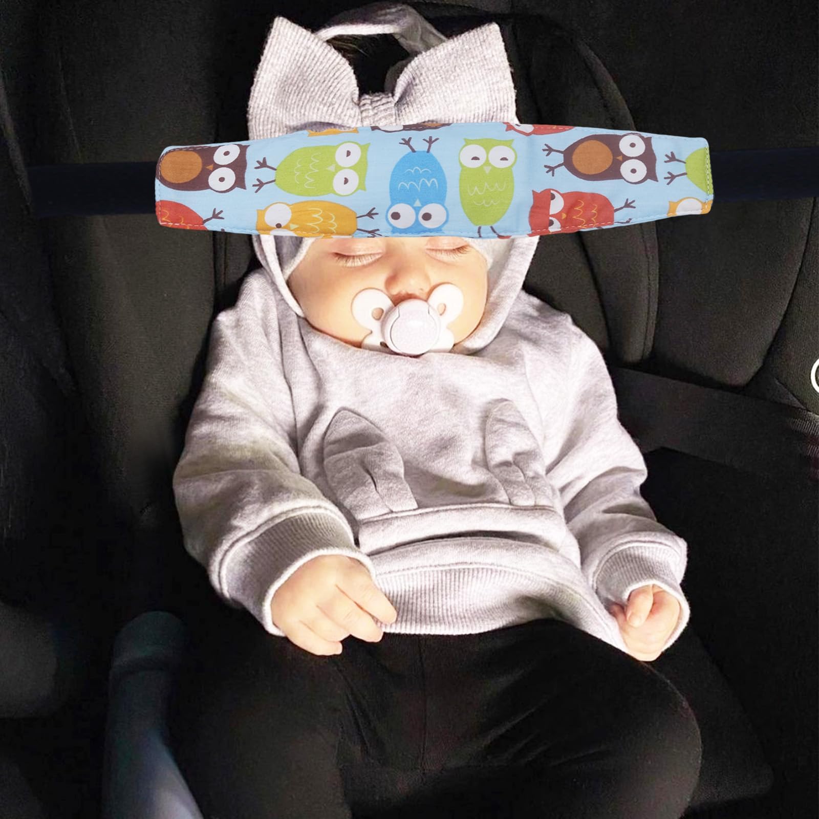 Naturahand 3 Pcs Baby Head Support Band for Stroller Car Seat Neck Relief Strap Headrest for Sleeping Traveling Head Holder for Toddler Kids Children Child Baby Infant