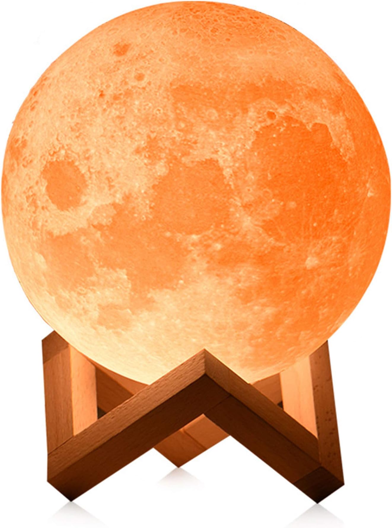 Customized Moon Lamp, 3D Moon Night Light, Personalized Photo & Text Full Moon Lamp, LED Lunar Table Lamp, Kids Lover Birthday Party, 13CM