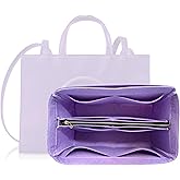 Divitize Purse Organizer compatible with Tel*** Bag, Large Organizer Medium Cup Holder, Handmade 2mm Premium Felt Insert with Silver Zipper, Snug Sturdy (For Telfa* Medium Shopping Bag, Olive)