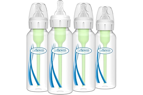Dr. Brown's Natural Flow Anti-Colic Options+ Narrow Baby Bottle, 8 Ounce 250 ml 4 pack