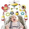 Musical Baby Stroller Arch Toys, Travel Car Seat Toys, Baby Play Arch Crib Accessory Toys, Mobile for Bassinet, Pram Activity Arch Bar Toys for Babies Infants