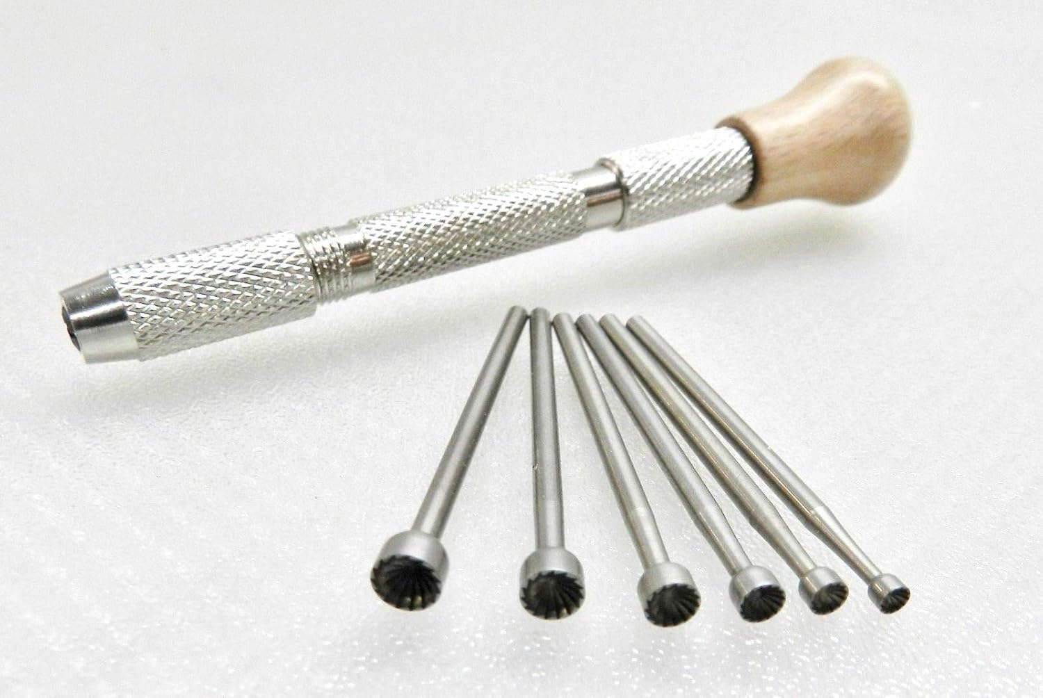 Large Wire Rounder Pin Vise Swivel Head Vise with Set of 6