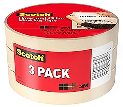 Scotch Masking Tape, 3 Rolls, 0.70 in x 54.6