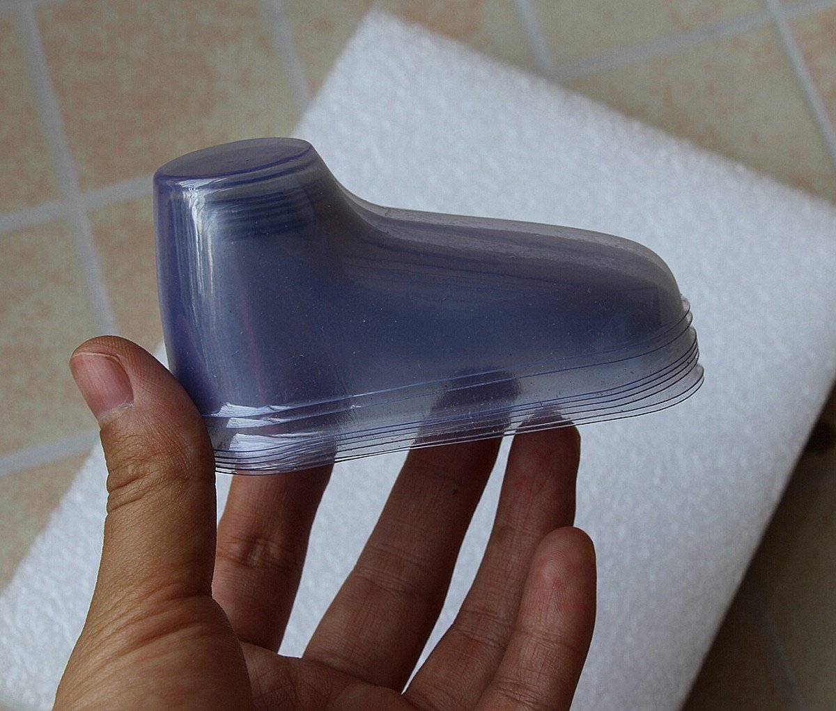 WellieSTR 100pcs(50 Pairs) WHOLESALE Clear Plastic Baby Feet display baby booties, shoes, sock etc EXCLUSIVE 9cm