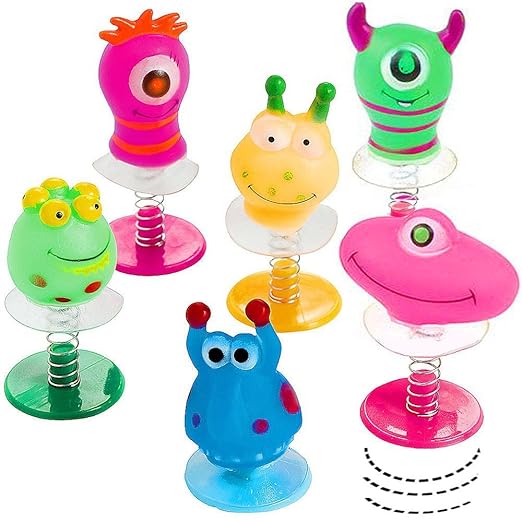 German Trendseller® - 8 x Springende Monster ? Wackelköpfe ?Pop Up´s ? Monster Hüpfer ? Mit Selbstauslösendem Sprungmechanism