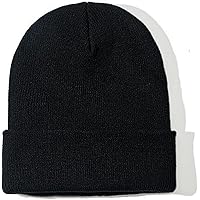 everyone basic beanie （BLACK） CUFFED PLAIN SKULL BEANIE HAT / CAP | Winter Unisex Knit Hat
