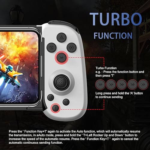 Wireless Controller for iPhone/Android/PC/iPad/Tablet/Appl Arcade MFi  Games/Switch/PS4, Support Streaming on P