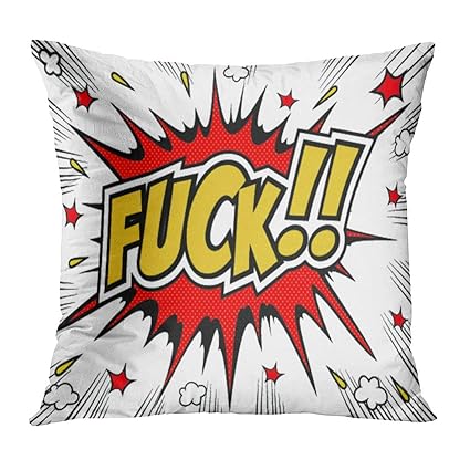 Amazon Com Better2019 Throw Pillow Cover Ballon Lettering Fuck