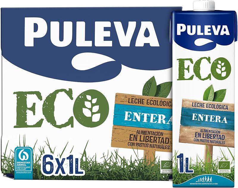 ECO - Leche Ecológica Entera BIO - Bienestar Animal - Brik UHT Pack 6 x 1L