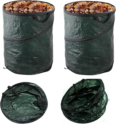ADEPTNA Large 120L Pop-Up Garden Waste Bag with Handles Pack of 2