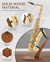STRICH Wood Saxophone Stand Alto/Tenor Walnut Solid Hardwood Floor Stand FH-4 view 6