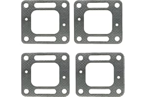 HIYANG Mercruiser Exhaust Gasket,Mercruiser Elbow Gasket 4 Pcs 18-0897 Exhaust Manifold Gasket Compatible with Mercury Mercruiser V6 V8 Engines Replace 27-41813, 27-860233, 27-863724