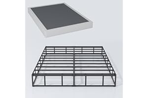 XINXINYAN Queen Size Box Spring 7 Inch,Heavy Duty Queen Box Spring for Bed,Sturdy Metal Box Springs Only with Fabric Cover Set, Easy Assembly, Noise Free