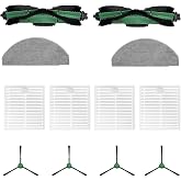 Roller Brush ＆ Side Brushes ＆ Filters &amp; Mopping Pads Replacement Parts Compatible with iRobot Roomba Essential 100 (1000) Series 104 105 105X Vac/Combo 106 108 1010 1020 0110 Y0140 Q011 Robot Vacuum