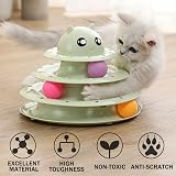 Suhaco 21 Pack Cat Toys Indoor Interactive Kitten Toy Roller 3 Level Green view 3