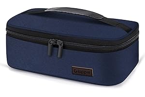 Gloppie Small Insulated Lunch Bag for Men - Compact Lunch Box for Work, Reusable Snack Bag, Fits in Backpack, Blue