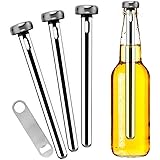 Vinetto Stainless Steel Beer Chiller Sticks (Set of 3) & Bottle Opener – Wine, Water, & Beverage Cooling Sticks for Bar, Part