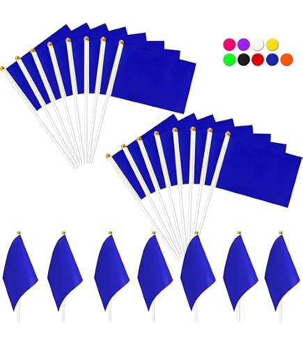 Small Solid Color Flags Orange Sticks 25 Pack Solid Purple Flag Small Mini Plain Purple DIY ...