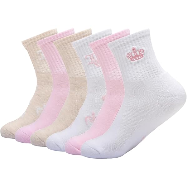 Amazon.com: 6 Pack Juicy Couture Shortie Crew Quarter Socks