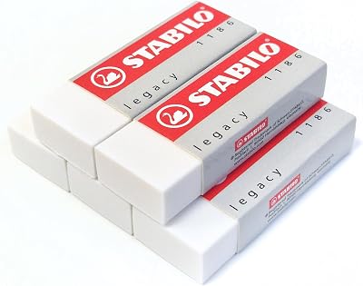 STABILO Eraser Legacy 1186 White Pack of 5”