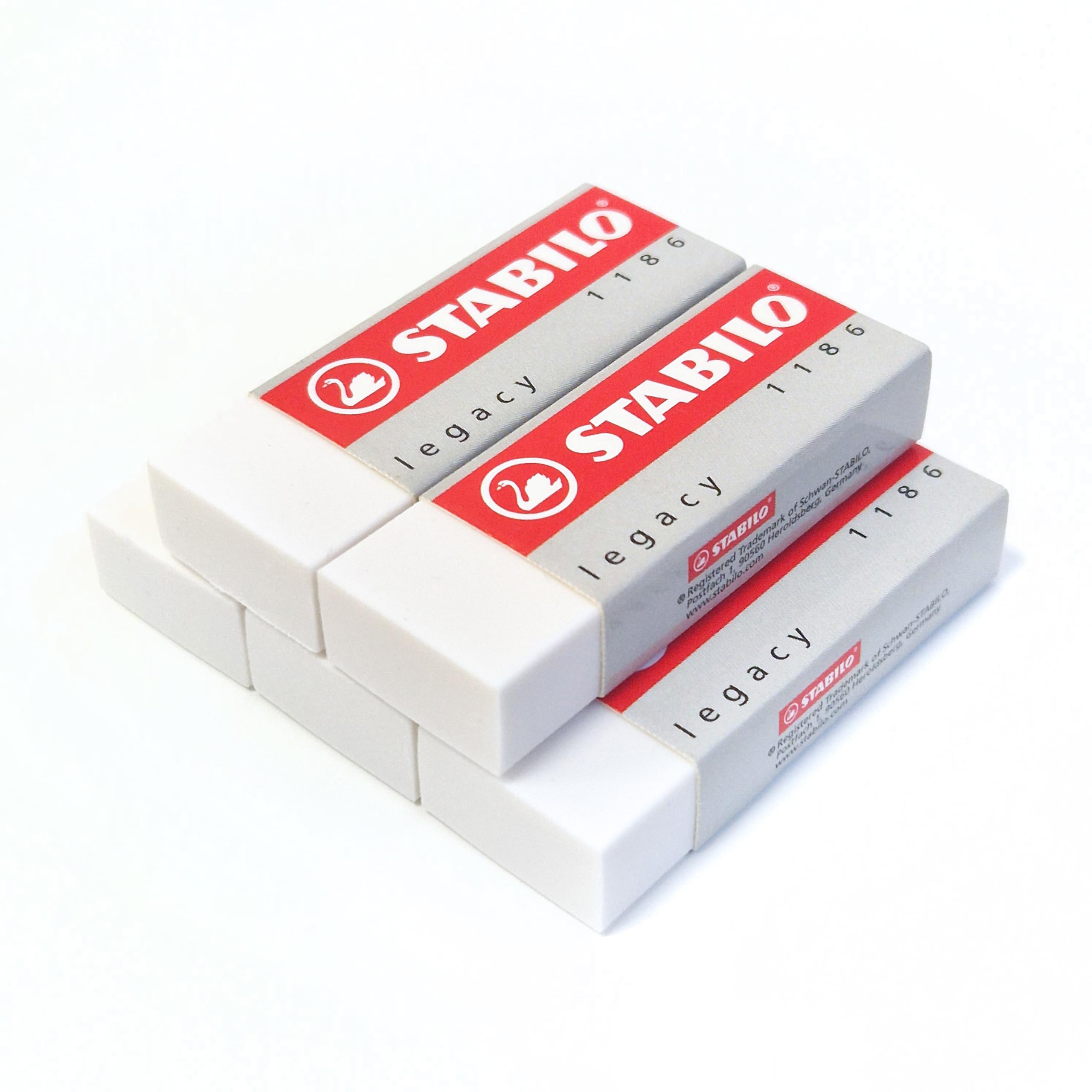 Eraser - STABILO Legacy 1186 - Pack of 5 - White
