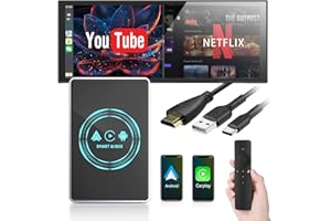 Spedal Wireless CarPlay Smart Box 4+32GB | Android 12 Car Adapter for Wired CarPlay, Netflix & YouTube Streaming, HDMI Out, D