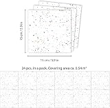 WALPLUS 15cm Terrazzo Holographic Silver Tile Stickers, 24pcs WT1604 view 4