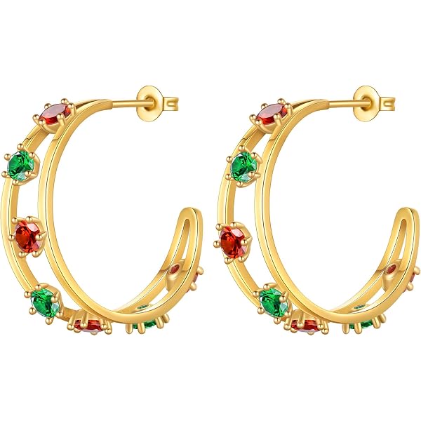 Yazilind Orecchini A Cerchio Drop In Oro Rosa - Forma Cava Lucida Per Donna (4,3 Cm)