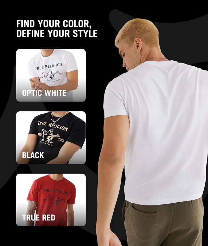 T-Shirt à Manches Courtes Bouddha métallique pour Homme, Blanc/Noir, L