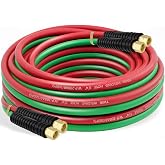 RX WELD 1/4" x 25FT Torch Hose, 9/16"-18 B Fittings | Oxygen Acetylene
