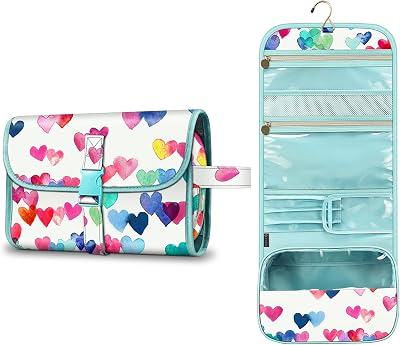 FINPAC Portable Toiletry Wash Bag Large Water Resistant Hanging Organizer