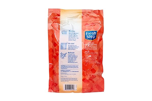 FRESH STEP CAT LITTER CRYSTALS DEODORIZER, NON TOXIC ODOR NEUTRALIZING CRYSTALS FOR LITTER BOXES THAT HELP CONTROL SMELLS AND KEEP HOME AREAS FRESH, RESEALABLE BAG, SUMMER BREEZE SCENT, 30 OUNCE