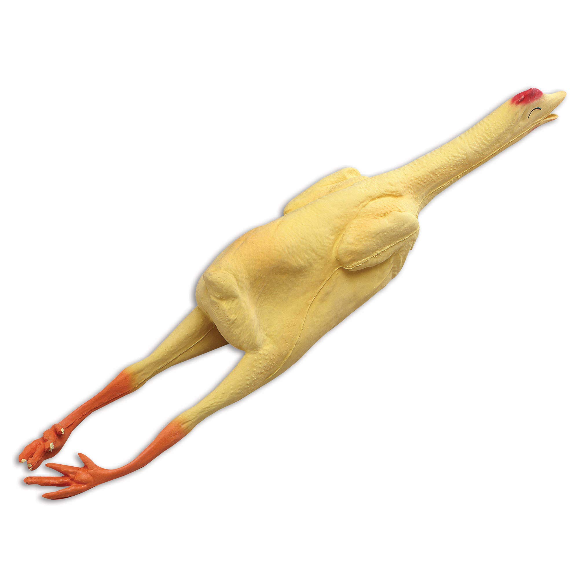 Bristol Novelty GJ036 Rubber Chicken Plucked Joke Prop Set, Yellow, One Size