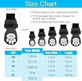 Dog Socks Paws Anti-slip Foot Protector Adjustable Grips Size M Black view 3