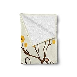 Ambesonne Funny Soft Flannel Fleece Throw