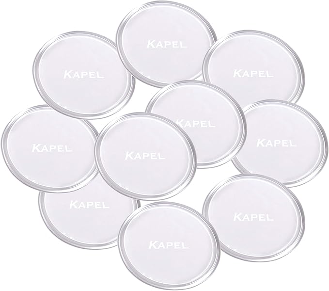 10 Removable Super Sticky Gel Pads. Round Crystal Clear
