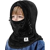 Kids Ski Mask Balaclava for Boys Girls, 2 Size Fleece Winter Face Mask Hat for Kids Toddler, Warm Balaclava Hood Neck Scarf