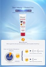 DISAAR Sunscreen Cream SPF90 Refreshing Sunblock Waterproof 100ml UVA UVB view 6