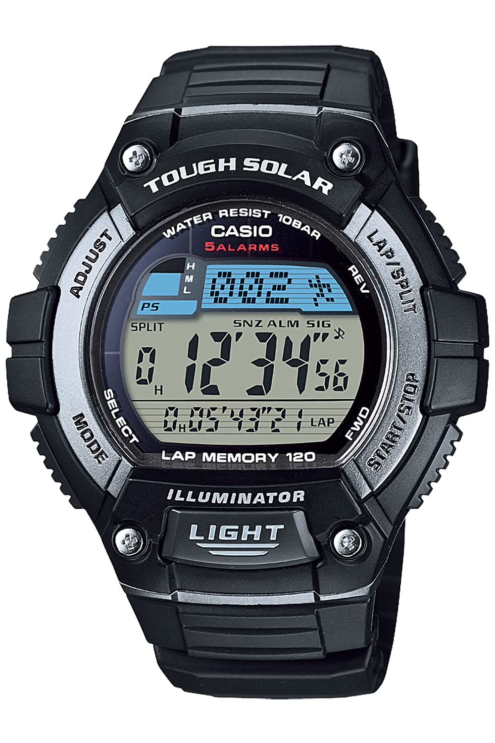 CASIO(カシオ) W-S220 Watch, Casio Collection, multicolor (black / silver), Newest model