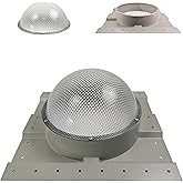 Heavy-Duty 12 Inch Large Skylight Natural Daylight Dome for Shipping Container, Polycarbonate Solar Light Dome Fits 3.5" Rib Conex Container House Roofs