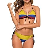 SKT T1 Haiti Flag Bikini Swimsuit Two Piece Summer Swimwear Halter Padded Top Tie Bottom Triangle Bikini Bathing Suit