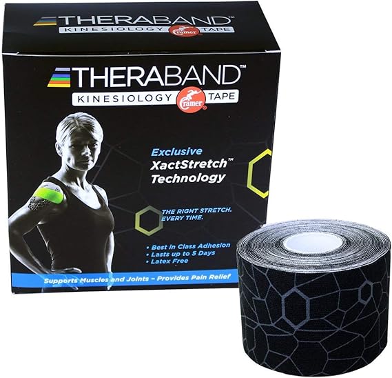 TheraBand Kinesiology Tape, Physio Tape for Pain Relief, Muscle Support