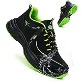 ISOOUS Steel Toe Shoes for Women Men Wide Waterproof Non Slip Work Sneakers Lightweight Breathable Safety Tennis Shoes Comfortable Construction Work Safety Puncture Proof Indestructible Work Shoes