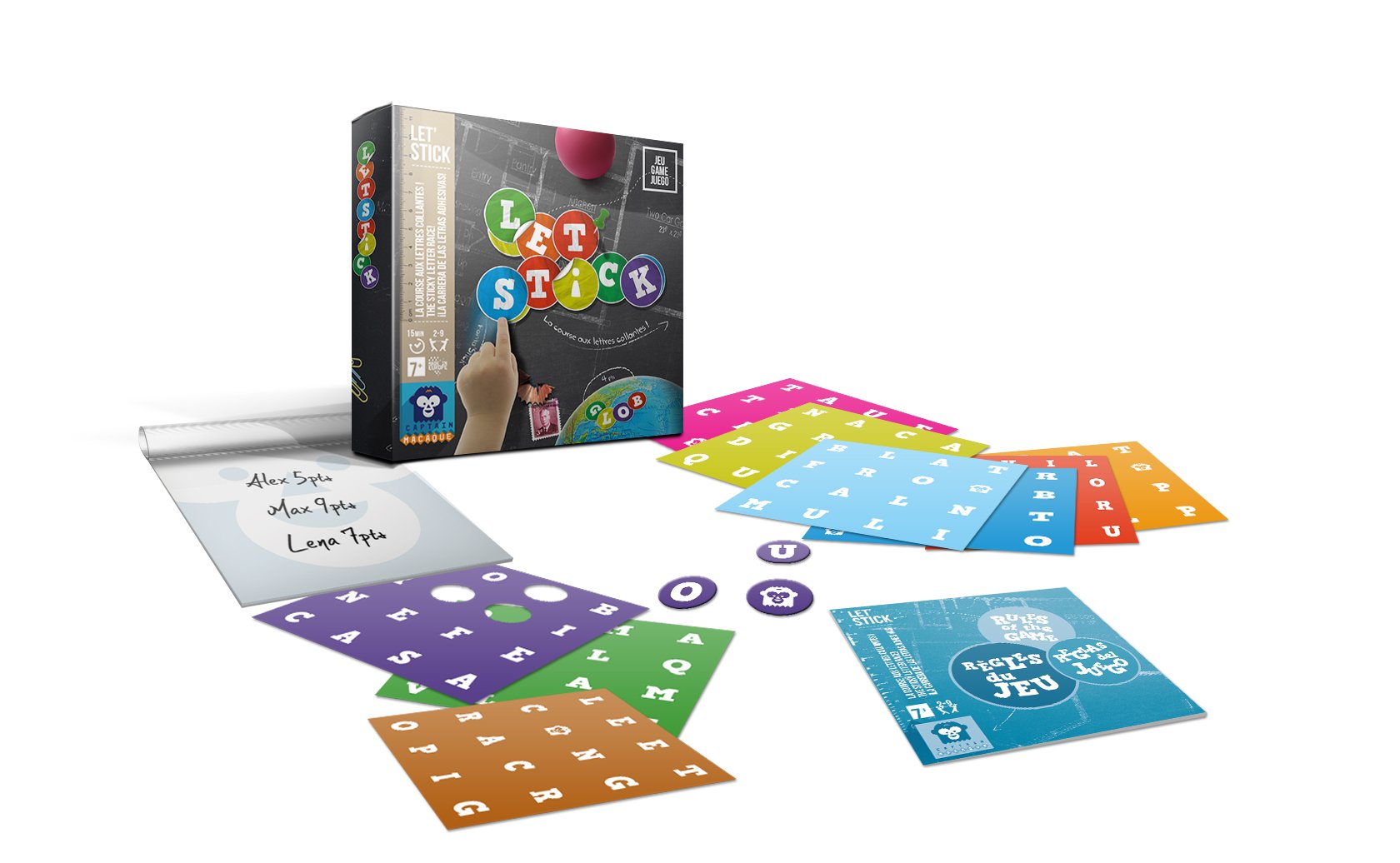 Captain Macaque Let'stick 101003914 Educational Board Game